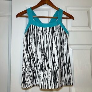 Lucy Powemax Top. Built in Padded Bra, Cross Strap Racer Back
